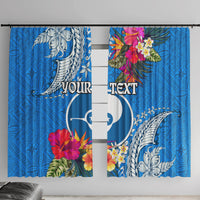 Yap Day Window Curtain Tapa Pattern with Hisbiscus