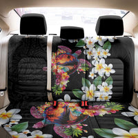 Hawaiian Lei Day Back Car Seat Cover Plumeria and Turtle with Polynesian Tribal Pattern LT03 - Polynesian Pride