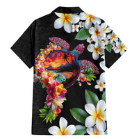 Hawaiian Lei Day Family Matching Mermaid Dress and Hawaiian Shirt Plumeria and Turtle with Polynesian Tribal Pattern LT03 - Polynesian Pride