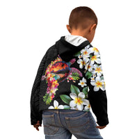Hawaiian Lei Day Kid Hoodie Plumeria and Turtle with Polynesian Tribal Pattern LT03 - Polynesian Pride