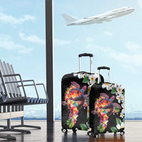 Hawaiian Lei Day Luggage Cover Plumeria and Turtle with Polynesian Tribal Pattern LT03 - Polynesian Pride