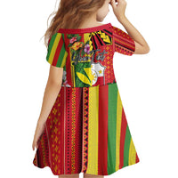 Personalised Hawaii and Philippines Together Family Matching Summer Maxi Dress and Hawaiian Shirt The Emblems with Cultural Symbols Green-Yellow-Red Tricolor LT03 - Polynesian Pride