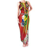Personalised Hawaii and Philippines Together Family Matching Tank Maxi Dress and Hawaiian Shirt The Emblems with Cultural Symbols Green-Yellow-Red Tricolor LT03 Mom's Dress Art - Polynesian Pride