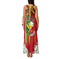 Personalised Hawaii and Philippines Together Family Matching Tank Maxi Dress and Hawaiian Shirt The Emblems with Cultural Symbols Green-Yellow-Red Tricolor LT03 - Polynesian Pride