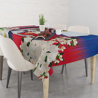 Personalised Hawaii and Philippines Together Tablecloth The Emblems with Cultural Symbols Blue-White-Red Tricolor LT03 - Polynesian Pride