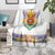 Haiti Flag Traditional Dashiki Blanket White Color - Polynesian Pride