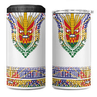 Haiti Flag Traditional Dashiki 4 in 1 Can Cooler Tumbler White Color LT03 One Size: 16 oz White - Polynesian Pride