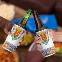 Haiti Flag Traditional Dashiki 4 in 1 Can Cooler Tumbler White Color LT03 - Polynesian Pride