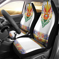 Haiti Flag Traditional Dashiki Car Seat Cover White Color LT03 - Polynesian Pride