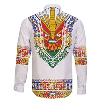 Haiti Flag Traditional Dashiki Family Matching Tank Maxi Dress and Hawaiian Shirt White Color LT03 - Polynesian Pride