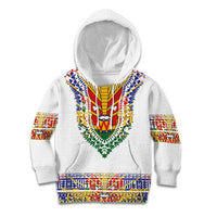 Haiti Flag Traditional Dashiki Kid Hoodie White Color LT03 Hoodie White - Polynesian Pride