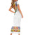 Haiti Flag Traditional Dashiki Short Sleeve Bodycon Dress White Color - Polynesian Pride