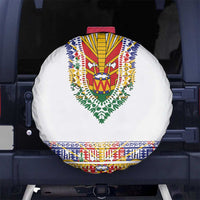 Haiti Flag Traditional Dashiki Spare Tire Cover White Color LT03 No hole White - Polynesian Pride