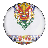 Haiti Flag Traditional Dashiki Spare Tire Cover White Color LT03 - Polynesian Pride