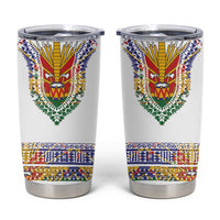 Haiti Flag Traditional Dashiki Tumbler Cup White Color LT03 White - Polynesian Pride