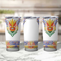 Haiti Flag Traditional Dashiki Tumbler Cup White Color LT03 - Polynesian Pride
