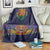 Haiti Flag Traditional Dashiki Blanket Black Color - Polynesian Pride