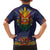 Haiti Flag Traditional Dashiki Family Matching Off The Shoulder Long Sleeve Dress and Hawaiian Shirt Black Color - Polynesian Pride