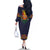 Haiti Flag Traditional Dashiki Family Matching Off The Shoulder Long Sleeve Dress and Hawaiian Shirt Black Color - Polynesian Pride