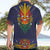 Haiti Flag Traditional Dashiki Hawaiian Shirt Black Color - Polynesian Pride