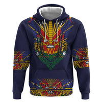 Haiti Flag Traditional Dashiki Hoodie Black Color LT03 Pullover Hoodie Black - Polynesian Pride