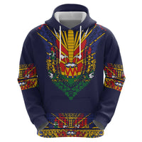 Haiti Flag Traditional Dashiki Hoodie Black Color LT03 - Polynesian Pride