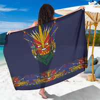 Haiti Flag Traditional Dashiki Sarong Black Color LT03 One Size 44 x 66 inches Black - Polynesian Pride