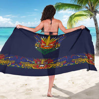 Haiti Flag Traditional Dashiki Sarong Black Color LT03 - Polynesian Pride