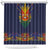 Haiti Flag Traditional Dashiki Shower Curtain Black Color - Polynesian Pride