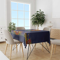Haiti Flag Traditional Dashiki Tablecloth Black Color LT03 - Polynesian Pride