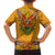 Haiti Flag Traditional Dashiki Hawaiian Shirt Yellow Color - Polynesian Pride