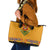 Haiti Flag Traditional Dashiki Leather Tote Bag Yellow Color - Polynesian Pride
