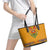 Haiti Flag Traditional Dashiki Leather Tote Bag Yellow Color - Polynesian Pride