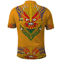 Haiti Flag Traditional Dashiki Polo Shirt Yellow Color - Polynesian Pride