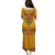 Haiti Flag Traditional Dashiki Puletasi Yellow Color - Polynesian Pride