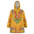 Haiti Flag Traditional Dashiki Wearable Blanket Hoodie Yellow Color - Polynesian Pride