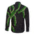 Hawaii Maile Lei Long Sleeve Button Shirt Aloha Black Color