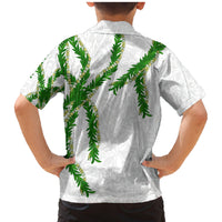 Hawaii Maile Lei Family Matching Mermaid Dress and Hawaiian Shirt Aloha White Color LT03 - Polynesian Pride
