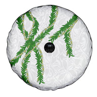 Hawaii Maile Lei Spare Tire Cover Aloha White Color