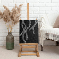 Hawaii Maile Lei Canvas Wall Art Aloha Grayscale Color