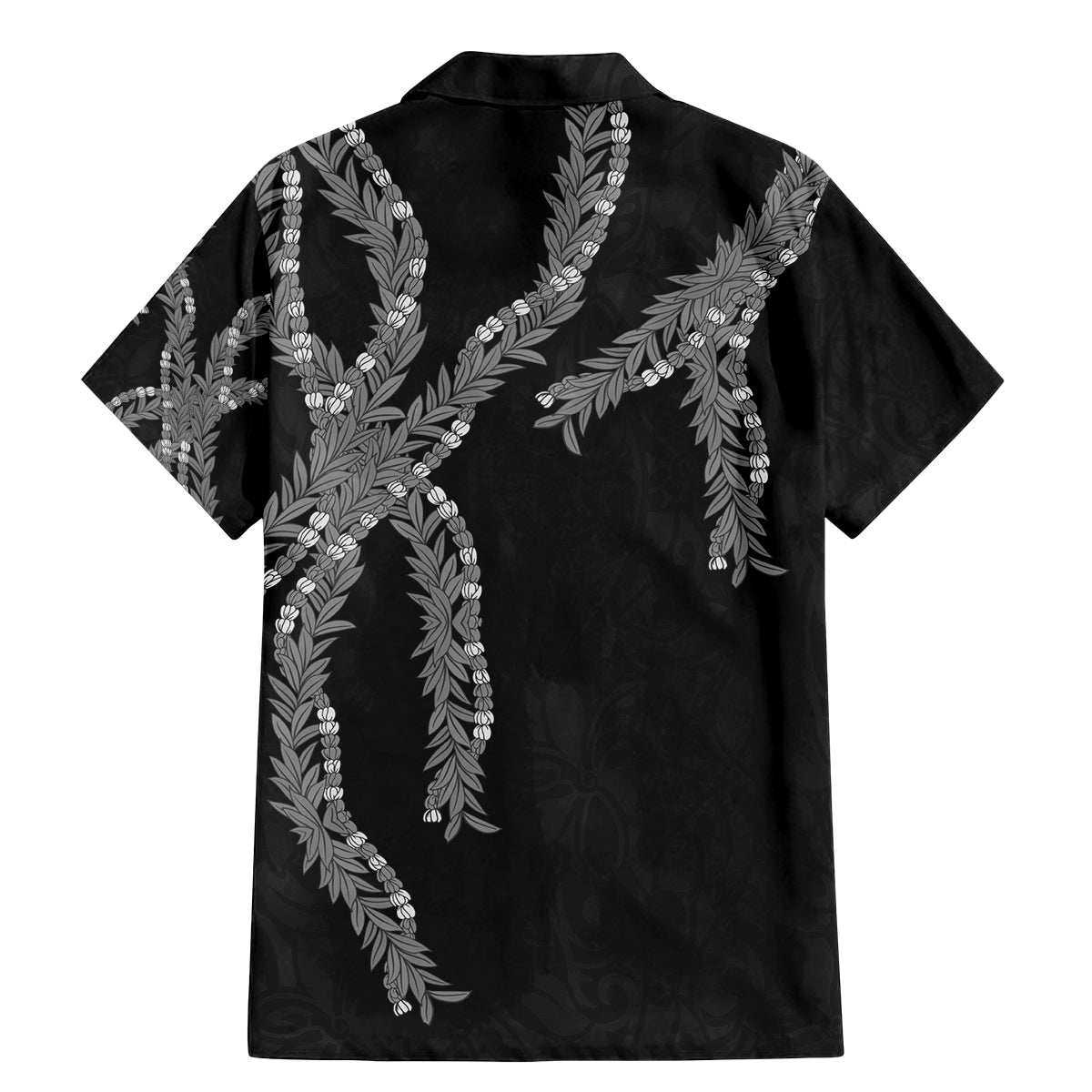 Hawaii Maile Lei Family Matching Mermaid Dress and Hawaiian Shirt Aloha Grayscale Color LT03 - Polynesian Pride