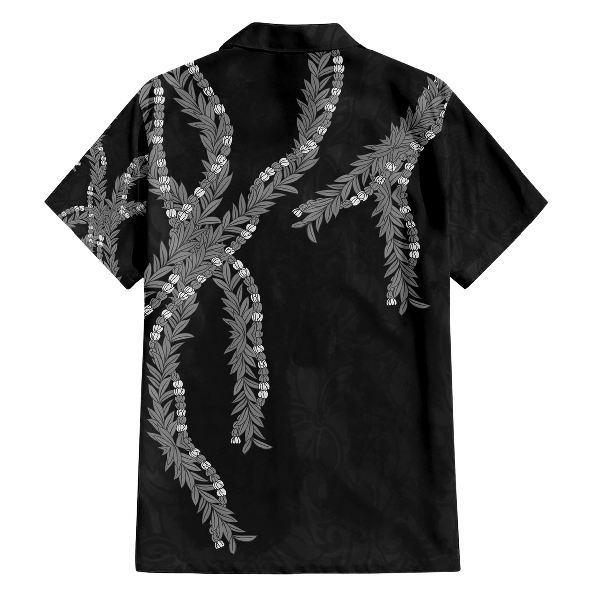 Hawaii Maile Lei Family Matching Short Sleeve Bodycon Dress and Hawaiian Shirt Aloha Grayscale Color LT03 - Polynesian Pride