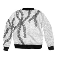 Hawaii Maile Lei Bomber Jacket Aloha The Grey Color