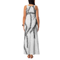 Hawaii Maile Lei Family Matching Tank Maxi Dress and Hawaiian Shirt Aloha The Grey Color LT03 - Polynesian Pride