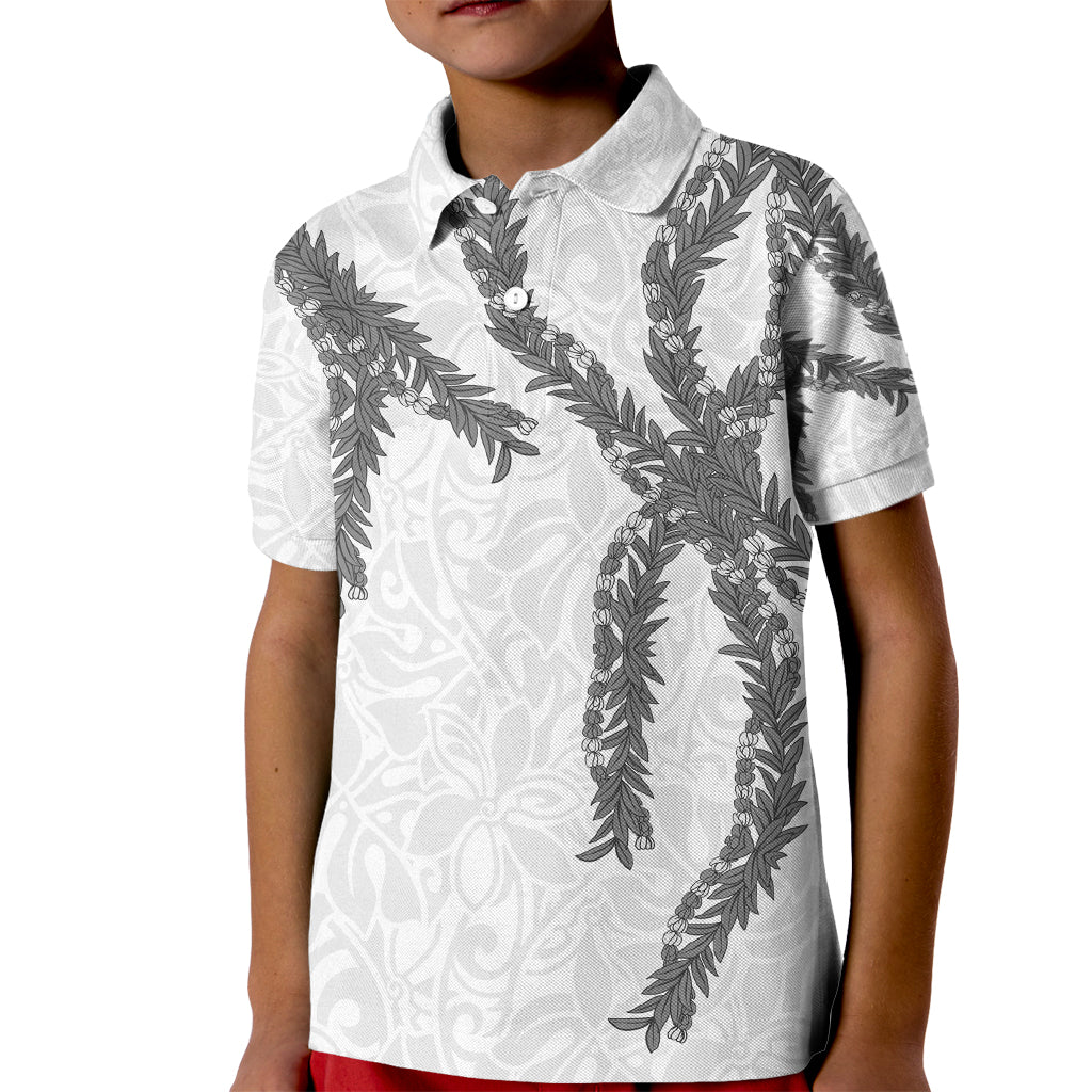 Hawaii Maile Lei Kid Polo Shirt Aloha The Grey Color