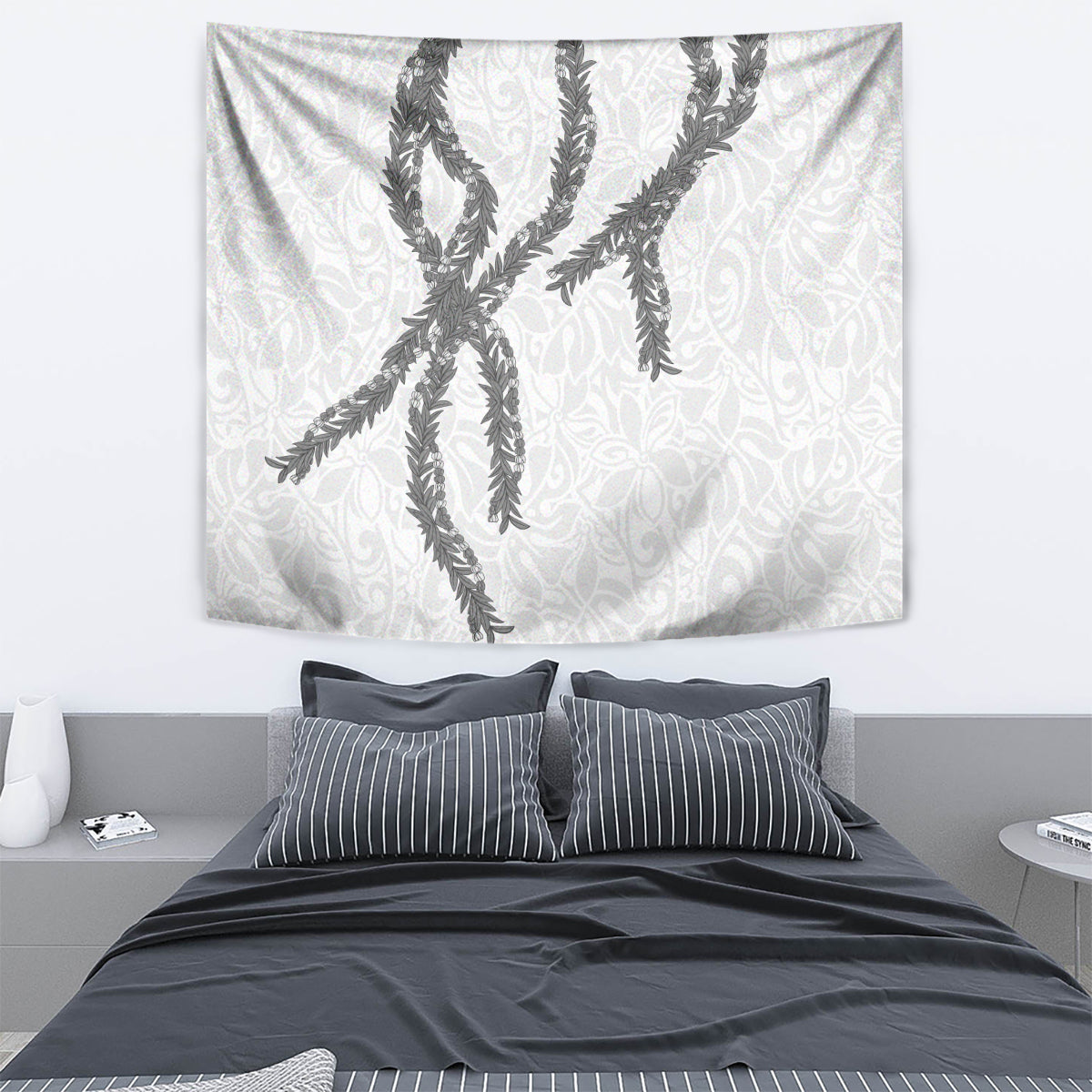 Hawaii Maile Lei Tapestry Aloha The Grey Color