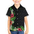 Hawaii Tropical Flowers and Leaves Family Matching Off Shoulder Maxi Dress and Hawaiian Shirt Tapa Pattern Colorful Mode