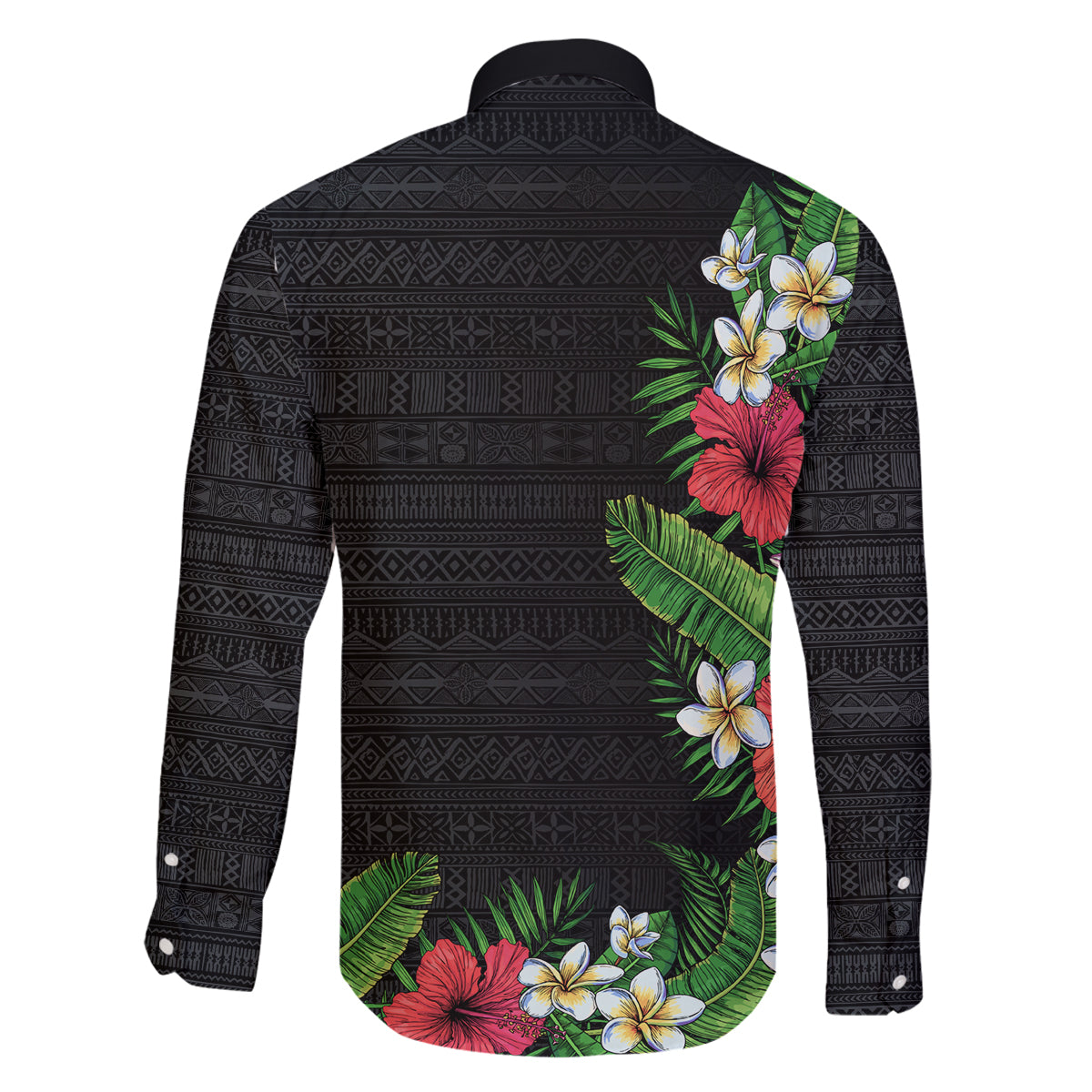 Hawaii Tropical Flowers and Leaves Family Matching Tank Maxi Dress and Hawaiian Shirt Tapa Pattern Colorful Mode LT03 - Polynesian Pride