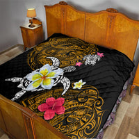 Hawaii Turtle and Tropical Flower Quilt Polynesian Pattern