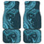 Hawaiian Manta Ray and Polynesian Tribal Tattoo Car Mats Turquoise Color LT03